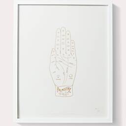 Palmistry Art Print White By Noat - thumbnail 2