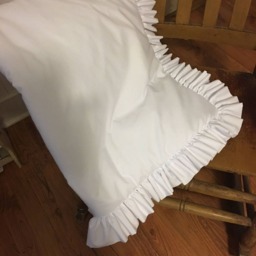 Simple Sweet Soft White Ruffled Cotton Baby Blanket - thumbnail 2