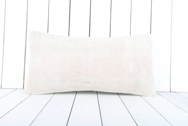 Vintage Turkish Kilim Lumbar Pillow Cover Handmade Home Decor - 12x24 Inch - image 1