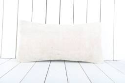 Vintage Turkish Kilim Lumbar Pillow Cover Handmade Home Decor - 12x24 Inch - thumbnail 1