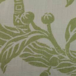 Green Floral Branch Linen Pillow Cover - thumbnail 2