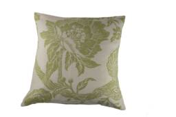 Green Floral Branch Linen Pillow Cover - thumbnail 1