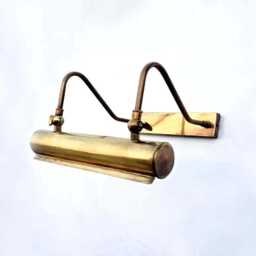 Solid Brass Picture Light Sconce - Mid-Century Art Deco Wall Lighting - thumbnail 2