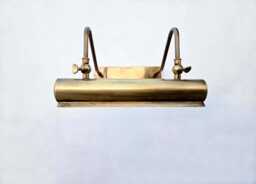 Solid Brass Picture Light Sconce - Mid-Century Art Deco Wall Lighting - thumbnail 1