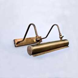 Solid Brass Picture Light Sconce - Mid-Century Art Deco Wall Lighting - thumbnail 3