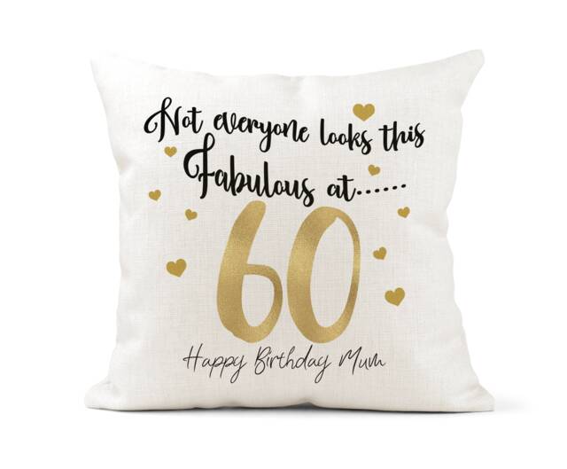 Personalised Special Birthday Cushion, 30Th, 40Th, 50Th, 60Th, 70Th, 80Th Birthday, Gold, Mum, Nan, Friend, Sister, Fabulous At - image 1