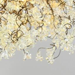 Clear Resin Flower Chandelier Elegant Ceiling Light Fixture - thumbnail 3