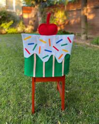Primary Green Cupcake Chair Cover