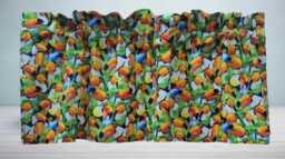 Kitchen Valance - Colorful Toucan Tropical Jungle Birds Farmhouse Country Curtain - thumbnail 1