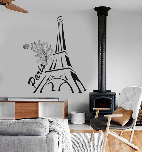 Wall Vinyl Decor Art Paris France Romantic Vacation Cool Amazing 1279Dz - image 1
