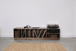 Vinyl Record Stand, Vinyl Storage, Sideboard, Dresser, Commode, Credenza Made Of Walnut Vaneer - Livlo O-S09