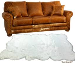 Faux Sheepskin Rug - Plush Fur Pelt, Country Edge Design - thumbnail 1
