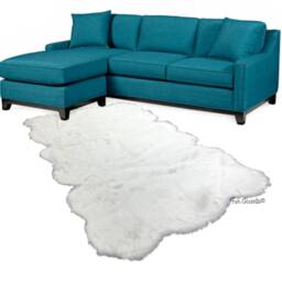Faux Sheepskin Rug - Plush Fur Pelt, Country Edge Design - thumbnail 2