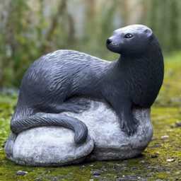 Unique Otter Figurine Concrete Sculpture Cement Wildlife Decoration Stone Animal Statue Otters Lover Gift Garden & Home - thumbnail 3