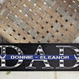 Personalized Dad Sign For Air Force Veteran, Custom Wood With Kids Names Father's Day Gift - thumbnail 2