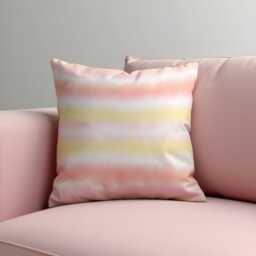 Pastel Ombre Cushion Cover, Soft Watercolor Striped Throw Pillowcase, Cozy Feminine Decor, 18x18