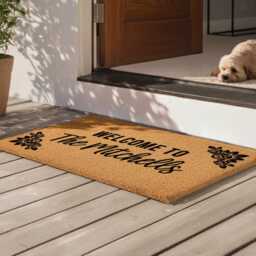 Simple Custom Family Name Doormat - Clean Door Mat Design - thumbnail 4