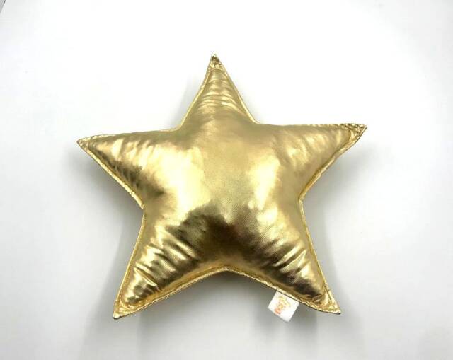 Gold/Silver Star Pillow, Nursery Gold Nursery, 17 - image 1