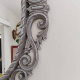 Louis Xvi Style Patinated Oval Mirror - thumbnail 2