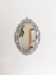Louis Xvi Style Patinated Oval Mirror - thumbnail 1
