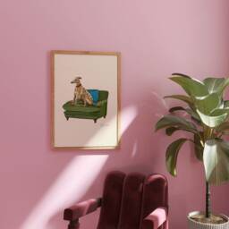 Greyhound Print - Dogs On Chairs Collection 5 X 7 Inches/A5 A4 A3 - thumbnail 2