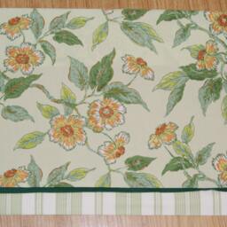 "Green Gold Floral Valance - 17"" X 65" - thumbnail 2