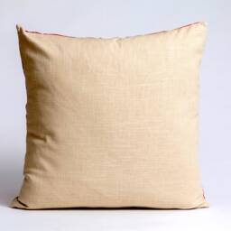 Red Poppy Pillow Cover, Harlequin Cotton Linen Throw - thumbnail 4