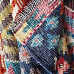 Heritage Runner Rug, Handmade Artisan Afghan Turkish, Scandinavian, Navajo, Bohemian, Wool Flatweave Multicolour Kilim Rug 190x60 cm - thumbnail 4