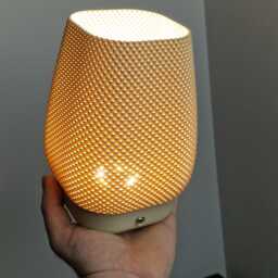 Rechargeable Table Lamp Cordless Bedside Wood Pla, Ambient Lighting Mid-Century Modern Dimmable - thumbnail 4