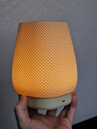 Rechargeable Table Lamp Cordless Bedside Wood Pla, Ambient Lighting Mid-Century Modern Dimmable - thumbnail 1