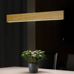 Dimmable Modern Led Pendant Light - Wooden Lamp - thumbnail 3
