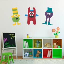 Monster Wall Decals Set Children's Vinyl Art - thumbnail 1