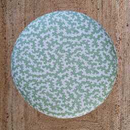 Bedroom Stool - Round Drum Pouffe Upholstered in Sanderson Truffle Fabric Extra Seating & Side Table - thumbnail 3