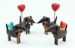 Doxie With Heart Balloon - thumbnail 1