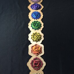 Chakra Wall Art, Wooden Hanging, Decoration, Decor, Kundalini Yoga - thumbnail 2