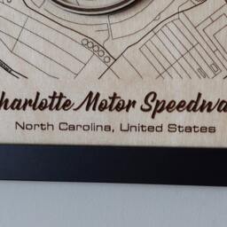Charlotte Motor Speedway Wall Art Laser Engraved Wood, Nascar Gift - thumbnail 3