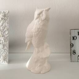 Ceramic Owl, Ready To Paint, Bisque, Handmade Ceramics, Home Decor, Housewarming, Unpainted Figurines, Birthday Gift, Owl Art Statue - thumbnail 2