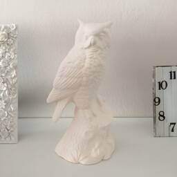 Ceramic Owl, Ready To Paint, Bisque, Handmade Ceramics, Home Decor, Housewarming, Unpainted Figurines, Birthday Gift, Owl Art Statue