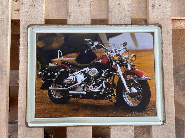 Hanging Vintage Style Metal Sign Classic Harley Davidson Motorbike Printed Retro Wall Art. Distressed Look Sign, Lovely Gift Idea - image 1