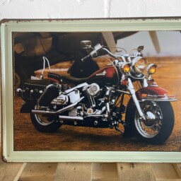 Hanging Vintage Style Metal Sign Classic Harley Davidson Motorbike Printed Retro Wall Art. Distressed Look Sign, Lovely Gift Idea - thumbnail 2