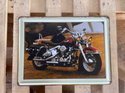 Hanging Vintage Style Metal Sign Classic Harley Davidson Motorbike Printed Retro Wall Art. Distressed Look Sign, Lovely Gift Idea - thumbnail 1