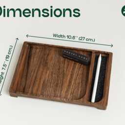 Personalized Wooden Desk Tray - Home Office Organizer With Catch-All Storage - thumbnail 3