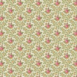 Floral Crib Sheet French Mill Rose, Pink & Green Baby Bedding - thumbnail 2