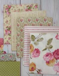 Floral Crib Sheet French Mill Rose, Pink & Green Baby Bedding - thumbnail 3