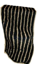 Crochet Baby Afghan, Black & Gold Blanket, Handmade Crib Blanket - thumbnail 1