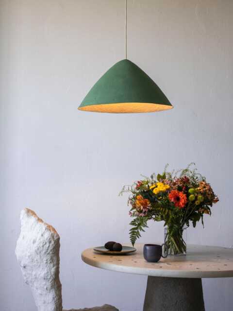 Pendant Light For Kitchen Island Conica Large, Lighting From Paper Mache - image 1