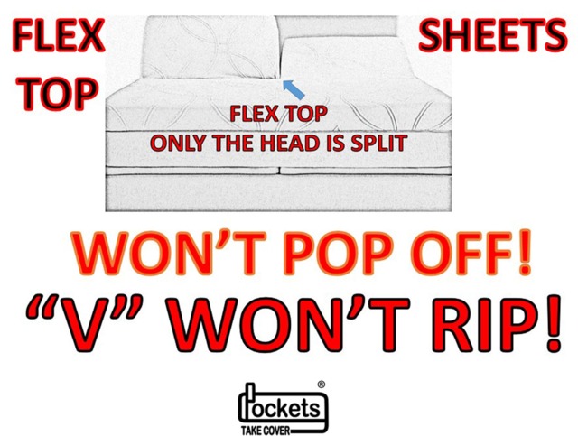 Won't Pop Off Flex Top California King Sheets Split Red Blue Gray Brown Tan Cream White Turquoise Green Deep Pocket Set, Fitted - image 1