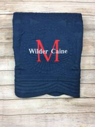 Personalized Baby Blanket Girl, Boy, Baby Girl Blanket, Monogram Quilt - thumbnail 1