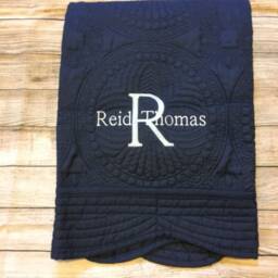 Personalized Baby Blanket Girl, Boy, Baby Girl Blanket, Monogram Quilt - thumbnail 3