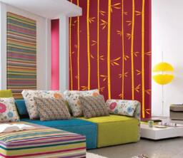 Large Wall Bamboo Tree Decal Forest Kids Vinyl Sticker Removable With Leaves 1129 - 8 Feet Tall - thumbnail 1